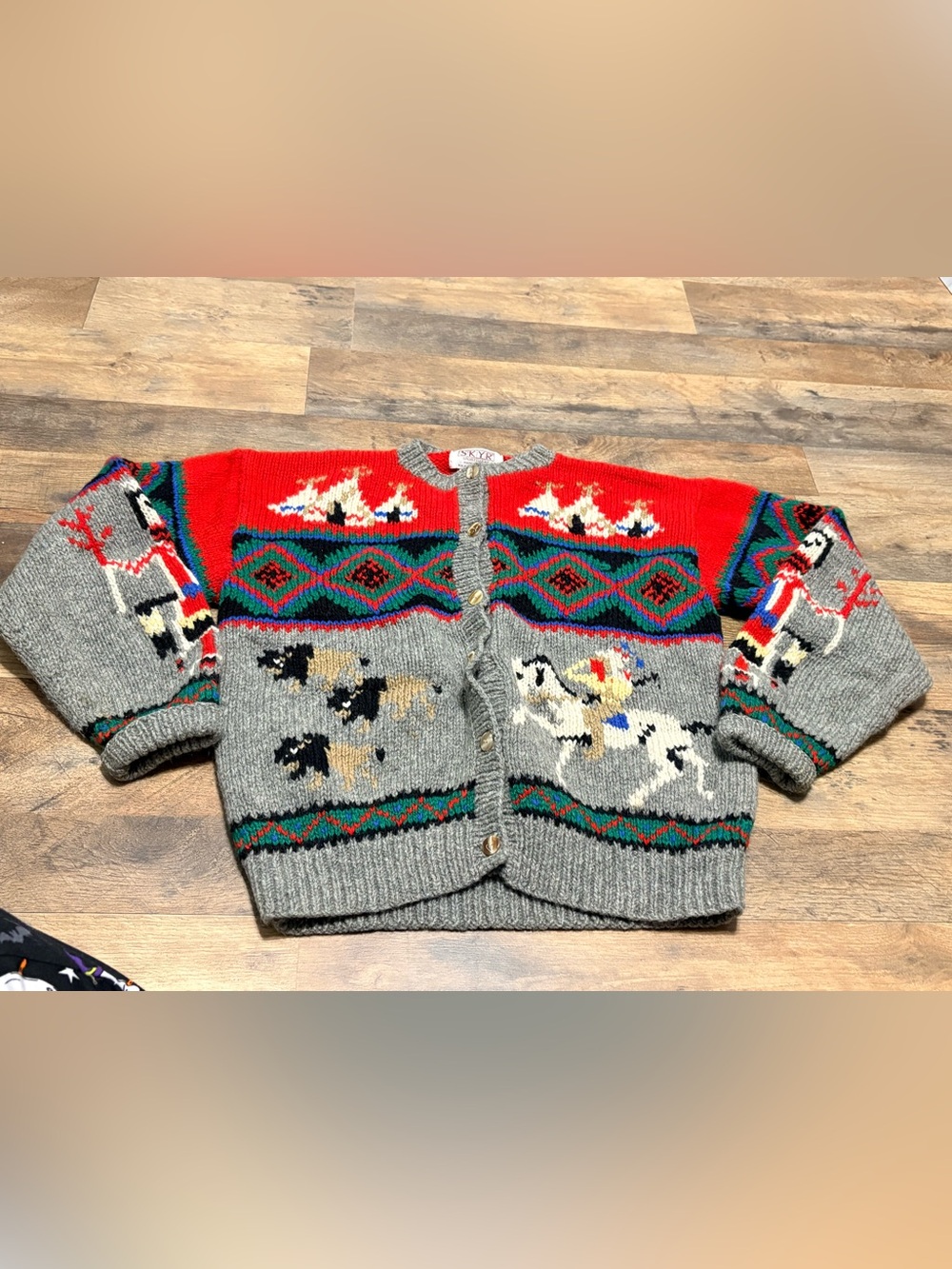 Vintage SKYR Sportswear Western Horse Cardigan Sweater – Women’s Large